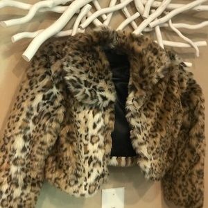 Girls faux fur coat! Like new  size M 7/8